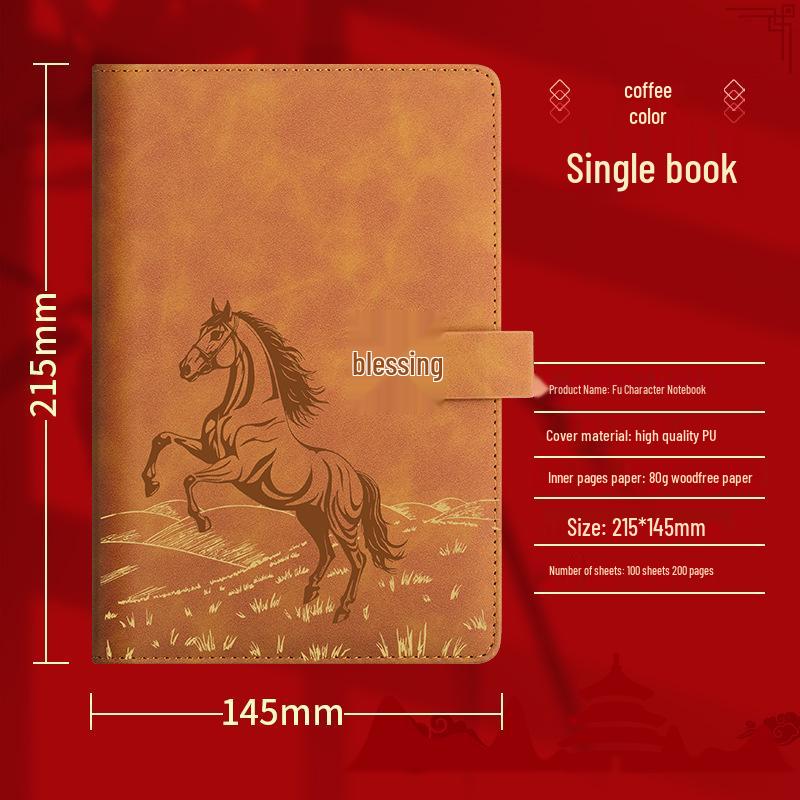 High-End Soft Leather Business Notebook with Magnetic Buckle and Custom Logo - Ideal Gift Set