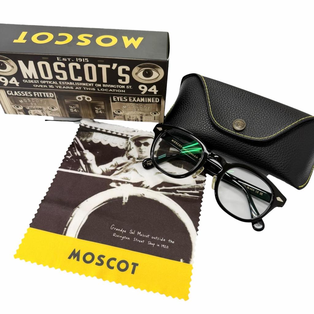 Excellent MOSCOT Glasses LEMTOSH Wellington Frame Black Mens Used