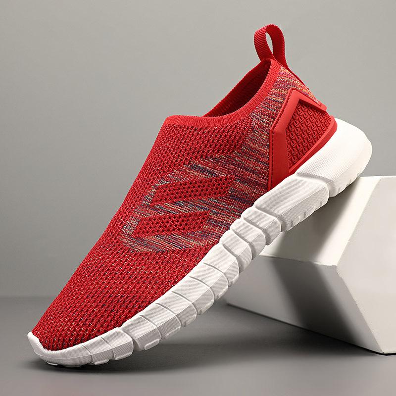 

Большие размеры низких носков, сетчатые туфли с мушками, импортные однопедальные туфли с эффектом креветок, всесезонная мужская обувь 46 красный