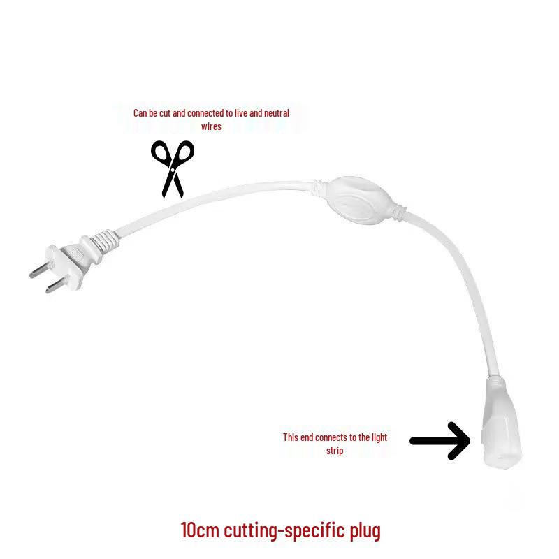 Outdoor Waterproof LED Strip Light, 220V COB, Self-Adhesive, Super Bright White, Suitable for Living Room and Ceiling.