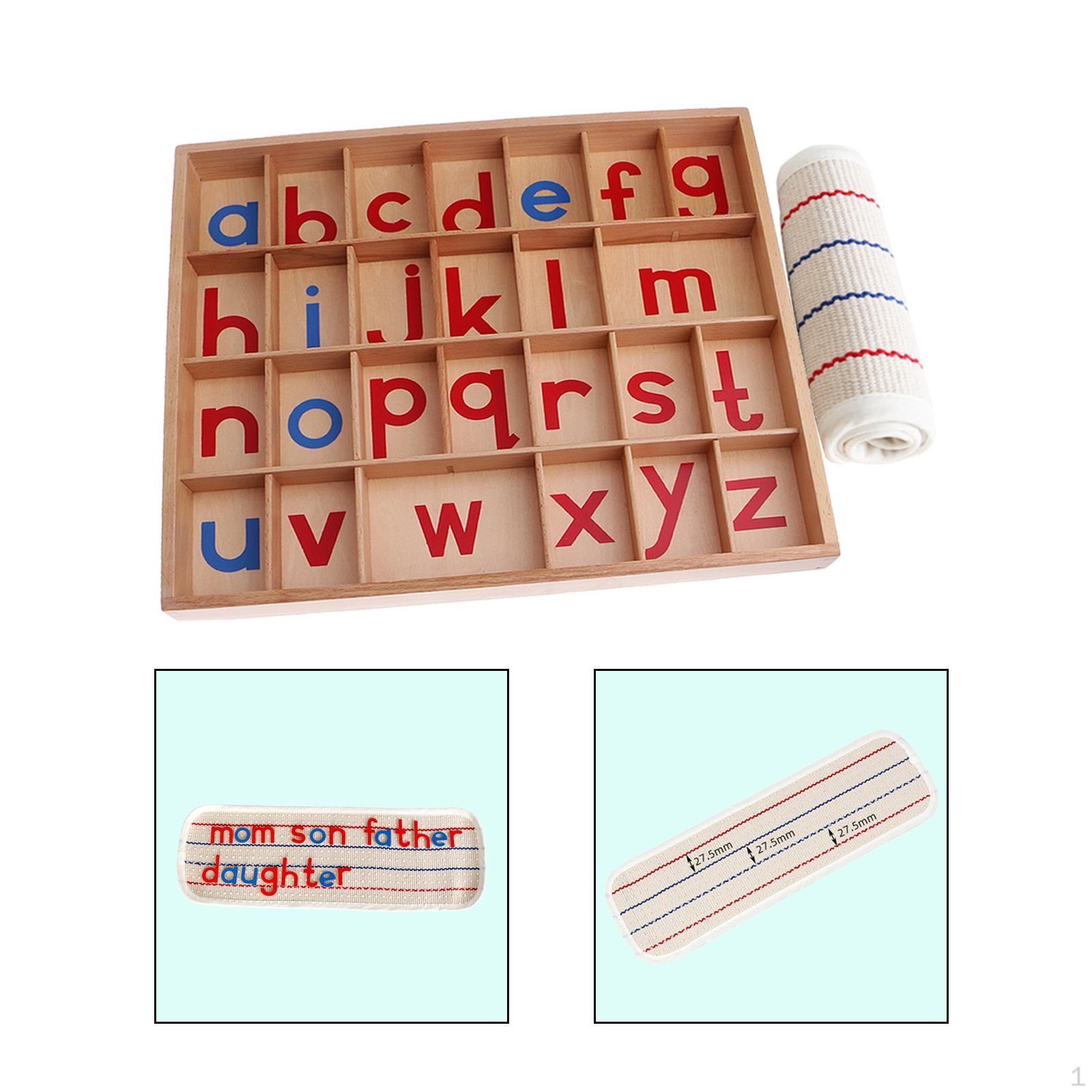 

Alphabet Toy, Made of Wood, Educational Toys for Preschool Learning with small mat