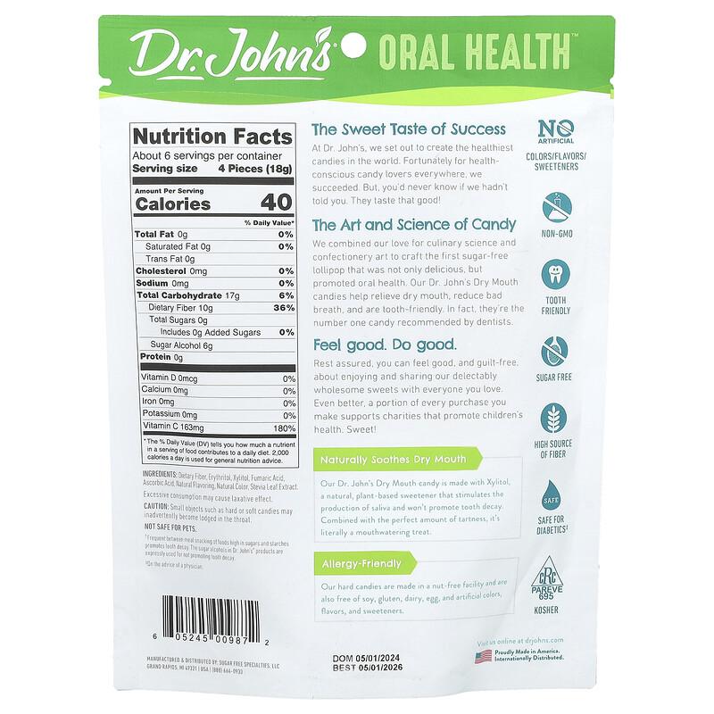 Oral Health™, Mundtrockenheitstropfen, + Xylit, Orange, 24 einzeln verpackte Bonbons. 3,85 oz (109 g)