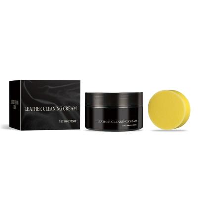 100g Car Leather Repair Cream Leather Maintenance Cream Paste with Sponge Multifunctional Auto Interior Cleaning Cream