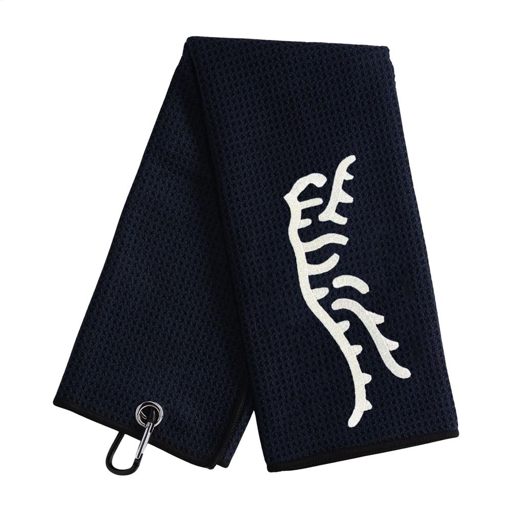 

черное забавное полотенце для гольфа с вышивкой тигра и карабином, из мягкого материала из микрофибры, полиэстера и нейлона, принадлежности для гольфа чёрный