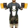 MOMOONNON Creative Bavarian Tracht Lederhosen Apron Oktoberfest Bavarian Funny Apron Kitchen Cooking Grilling BBQ Baking Aprons for Men