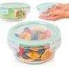 Airtight Round Glass Container 390 Ml for Food Storage