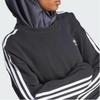 Adidas Womens 3-Stripes Crew Sweatshirt Black Women Streetwear IR5522