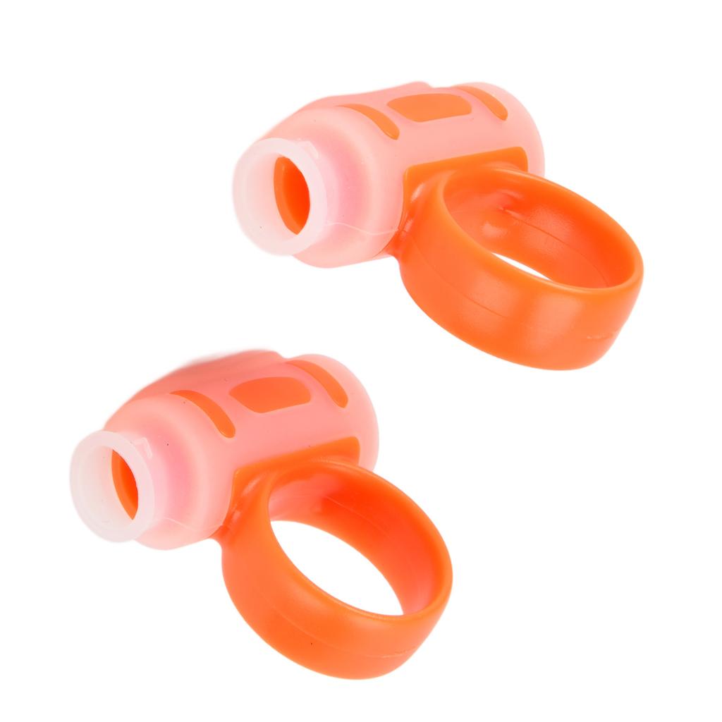 1 Pair Drum Sticks Aid Silicone Finger Controller Jazz Drumstick Control Clip for BeginnersOrange White