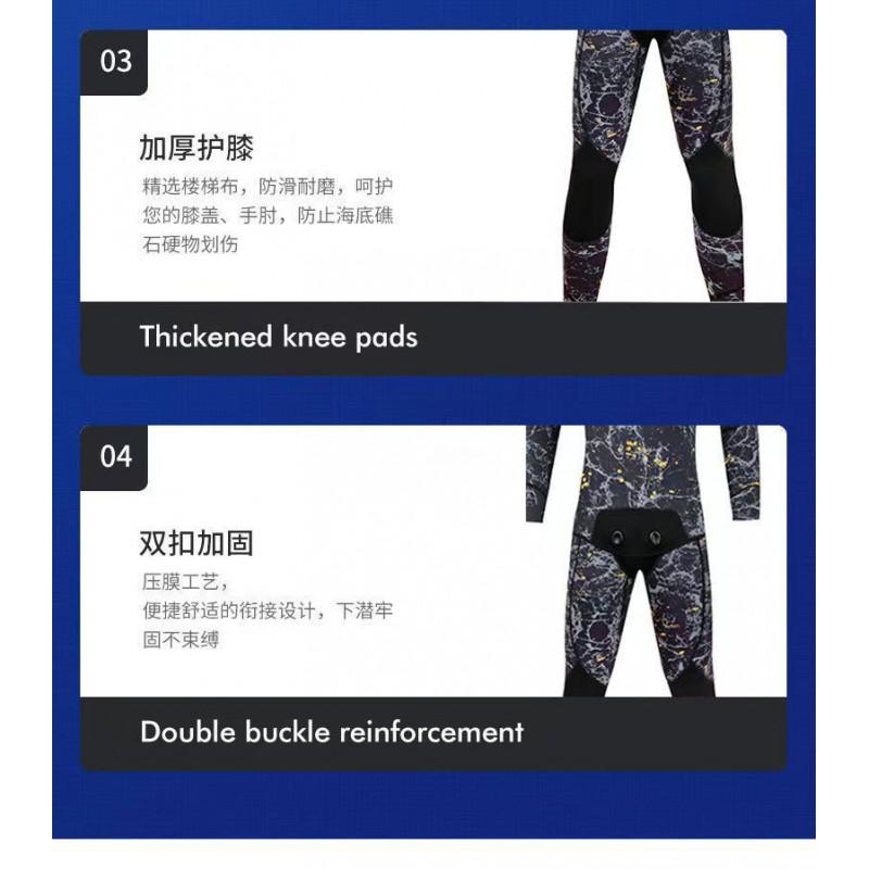 Diving Wetsuit 1.5mm Neoprene Separate Two-Piece Snorkeling Surfing Swimming Warmth Fall