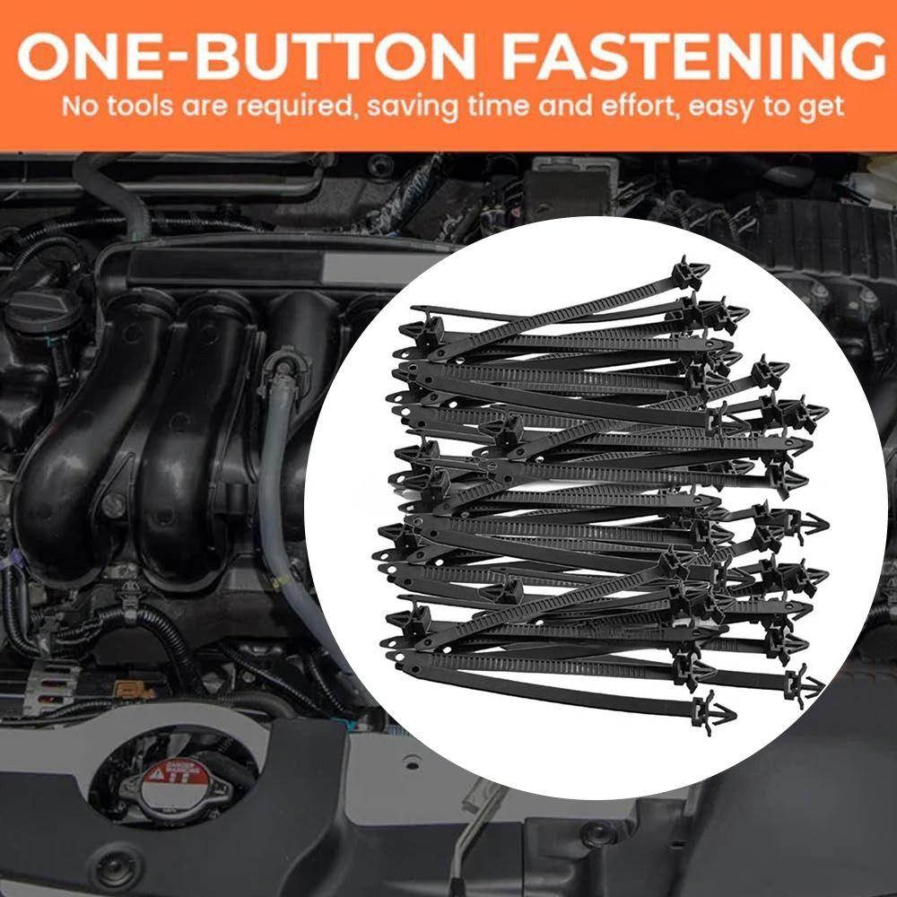 Multipurpose Universal Cable Tie Buckle Nylon Buckle Cable Tie Retainer Tie Holder Self-Locking Plastic Cable Ties Tool