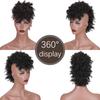 Synthetic Mohawk Hair Clip In Bun Mohawk Kinkys Curly Hair Piece For Black Women Cosplay And Party Wear