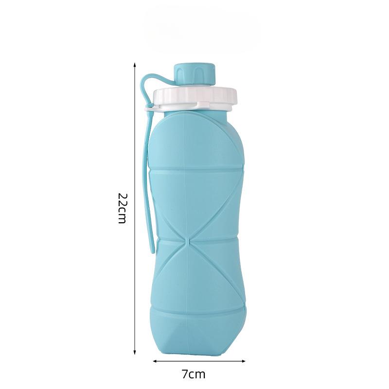 High Temp Resistant Folding Silicone Cup Food Grade Large Capacity Portable Bottle for Outdoor Travel Exercise