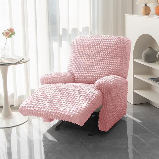 Gekräuselter Seersucker-Liegesofabezug, geteilter Stil, Sofabezug für Wohnzimmer, elastischer Lazy Boy-Stuhlbezug, Sesselbezug