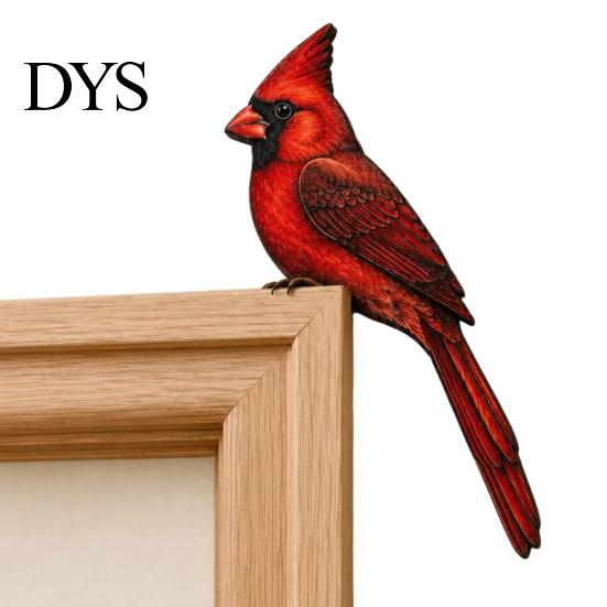 Wooden Bird Door Frame Decor Topper Decor, Adorable Shape Corner Statue, Handcrafted Wood Sign, Woodland Natural Charm Home Accessories Art