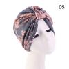 Solid Color Women Elastic Cotton Fold Turban Hat Soft Bonnet Muslim Hijab Ladies Head Wrap Warm Beanies Chemo Hat