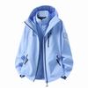 Set Giacca con Cappuccio Antivento Impermeabile Luotuo per Coppie: Giacca da Escursionismo 3-in-1 da Uomo e da Donna