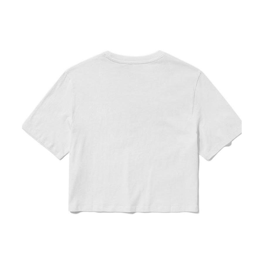 Timberland Logo Round Neck Pullover Short Sleeve T-Shirt Women T-Shirt White A6AUZ-100