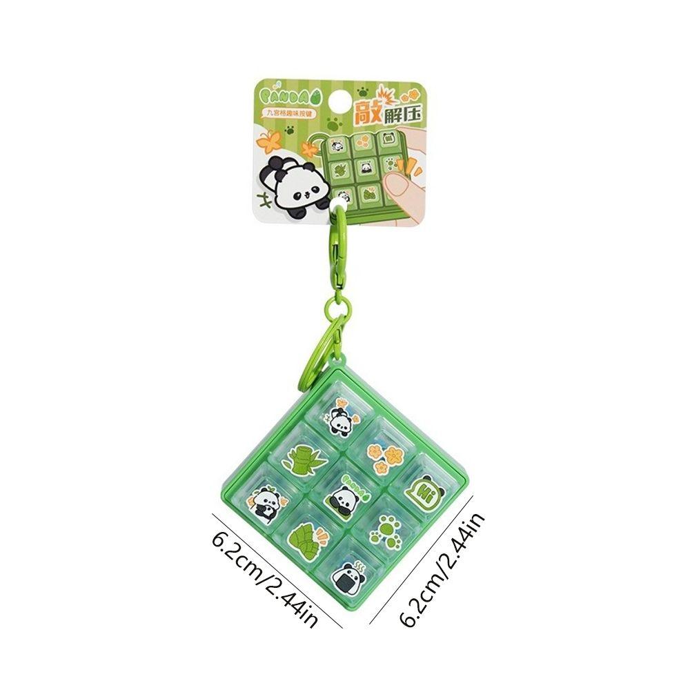 Stress Relief 9 Keys Fidget Keychain Cartoon Keyboard Clicker Keychain Student Gift
