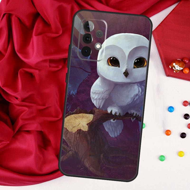 Cute Cartoon Owl Cover For Samsung Galaxy A54 A34 A14 A33 A32 A52 A53 A51 A71 A13 A23 A73 A12 A22 A21S Shell