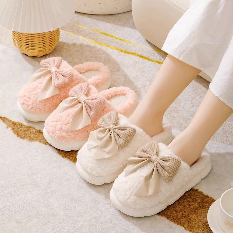 New Indoor Thick-soled Anti-slip and Warm Cotton Shoes and Slippers