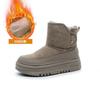 Thick-soled Snow Boots Women's 2025 Winter New Casual Fashion Thickened Velvet Short Boots Cold-proof Female Student Fluffy Boots