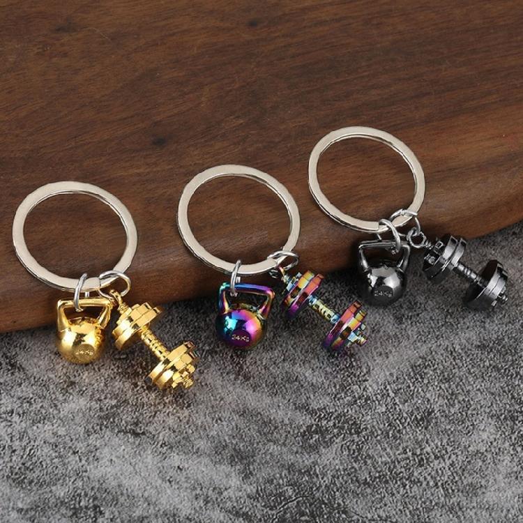 Versatile Mini Dumbbell Keyring For Keys Bags Decors Zinc Alloy Fitness Accessory Gift For Gym Goers