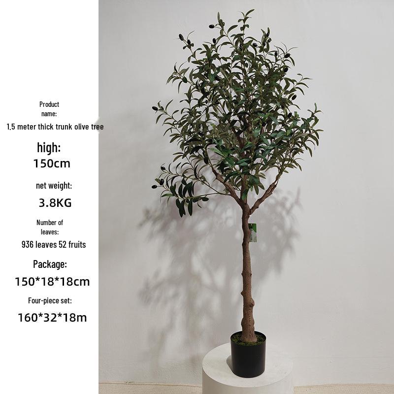 Olive Tree Potted Plant - Indoor Decor Simulation for Living Room