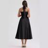 LYRIA Elegant A Line Midi Dress New Arrivals Halter Sexy Holiday Party Dresses Summer Women's Clothing Wholesale