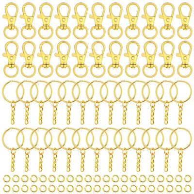 90Pcs/Set Key Chain Rings Pendants Keychain Hardware Key Hooks with Key Rings and Jump Ring DIY Crafts Keychain Making Supplies