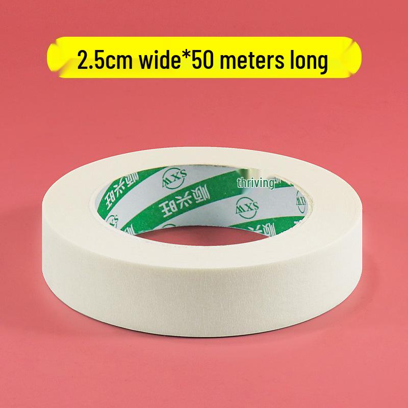 Writable Crepe Paper Tape: No-residue, Hand-tearable, Traceless Adhesive Ideal for Art Students, Spray Painting, Color Separation, and Decoration.