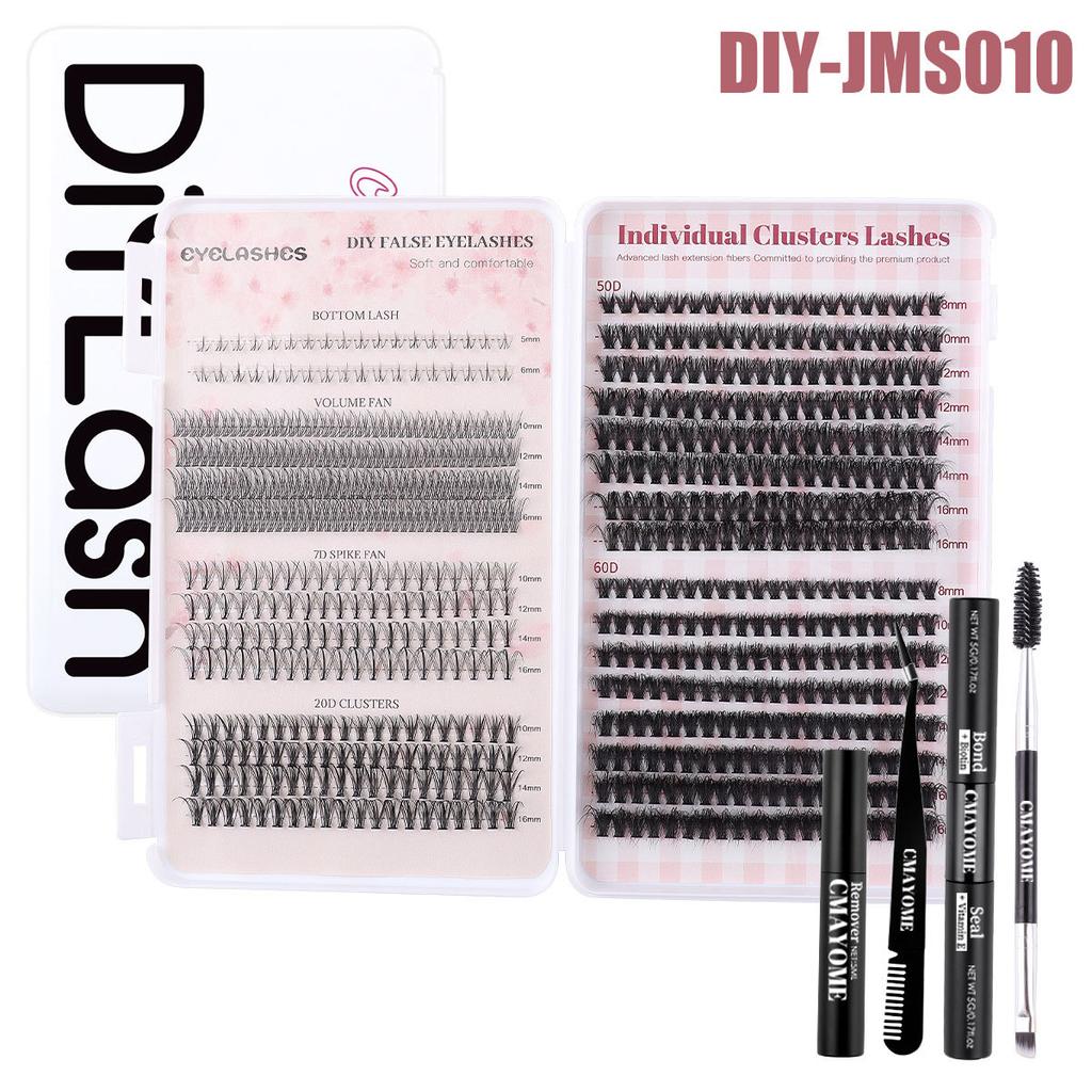 Diy Single Tuft False Eyelashes Fluffy Thick Eyelashes 30 + 40D Mixed Dress Eyelash Book Set