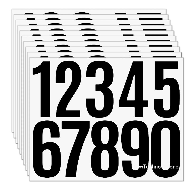 1PCS Large 4-inch Numeral Number Stickers for Mailbox Stationery DIY Diary Self-adhesive Waterproof Number Stickers Home Decor