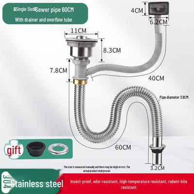PE Single Sink Drain Pipe Kit