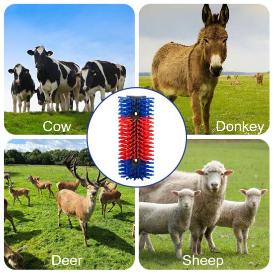 1 Set Livestock Scratch Brush with Screw Hard Bristle Goat Cattle Cow