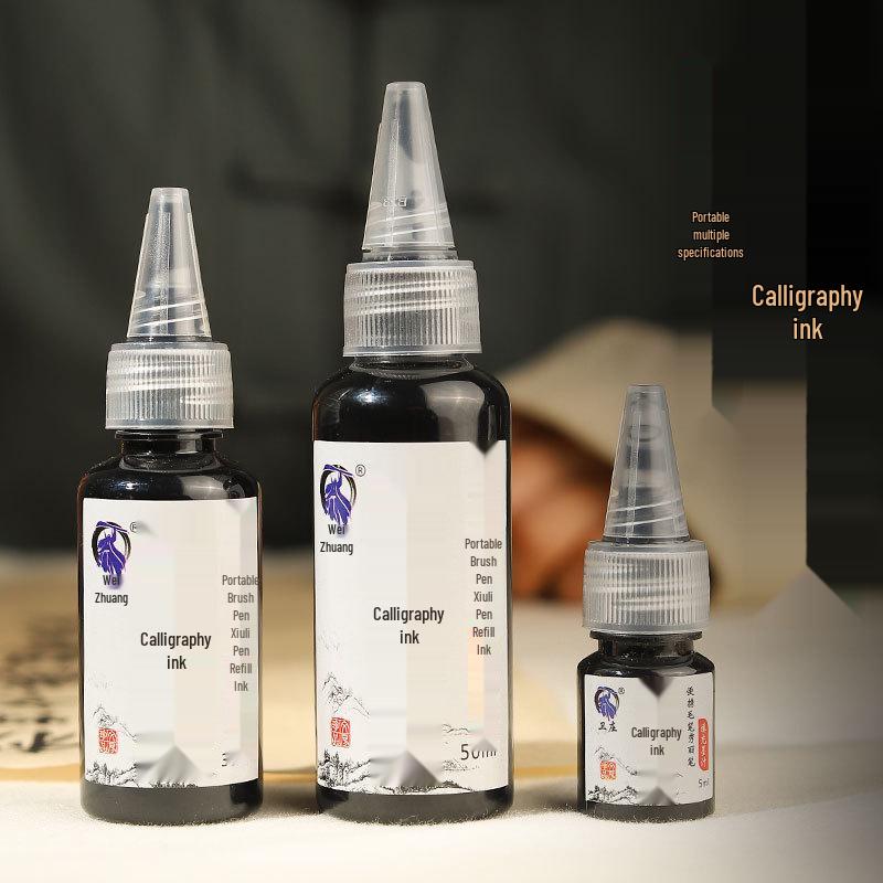 Xiuli 30ml Soft Brush Pen Ink - Fountain Pen Style Calligraphy Ink with 5ml Brush Bottle