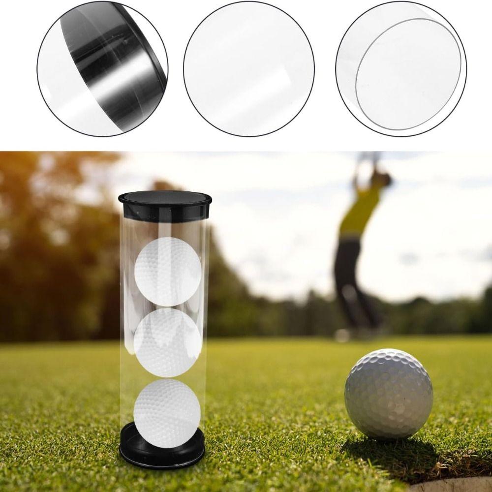 New Transparent Golf Ball Holder Tube Round Plastic Golf Ball Tube Barrel Displaying Golf Balls Collectors And Enthusiasts