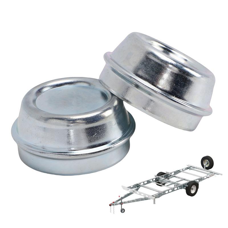 2pcs 48mm Trailer Hub Dust Cap Galvanized Steel Trailer Wheel Hub Grease Cover Replacement for Alko Trailer Wheel Hub