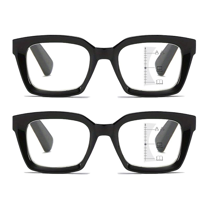 2pcs VOPHA Progressive Multifocal Glasses – New Stylish 3-in-1 Prescription Glasses for Women (Myopia Hyperopia & Reading)