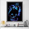 Disney Diamantmalerei Aladdin Silhouette Kunst Illustration Mosaik Stickerei Diamantmalerei Kreuzstich Heimdekoration 5D DIY