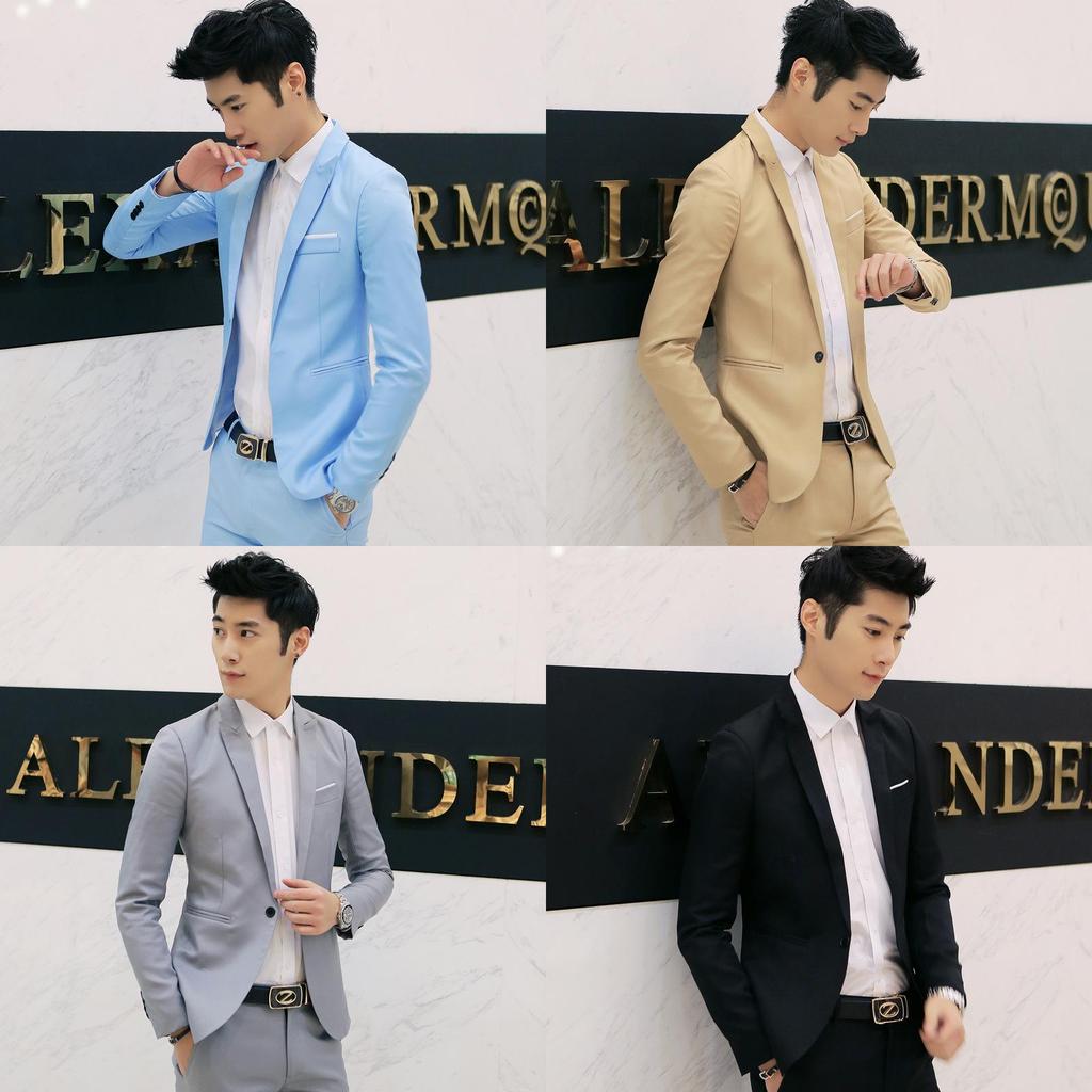 Men's One Button Blazer Perfect For Weddings Proms Parties**