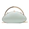 Designer Shell Shape Clutch Bag with Metallic Closure Chain Dinner Purse Women Evening Party Leather Shoulder Crossbody Handbags