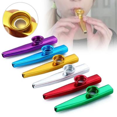 Colors Metal Kazoos Simple Design Eazy To Clean Maintainance Smooth Polishing No Fading Lightweight Good Companion for Guitar