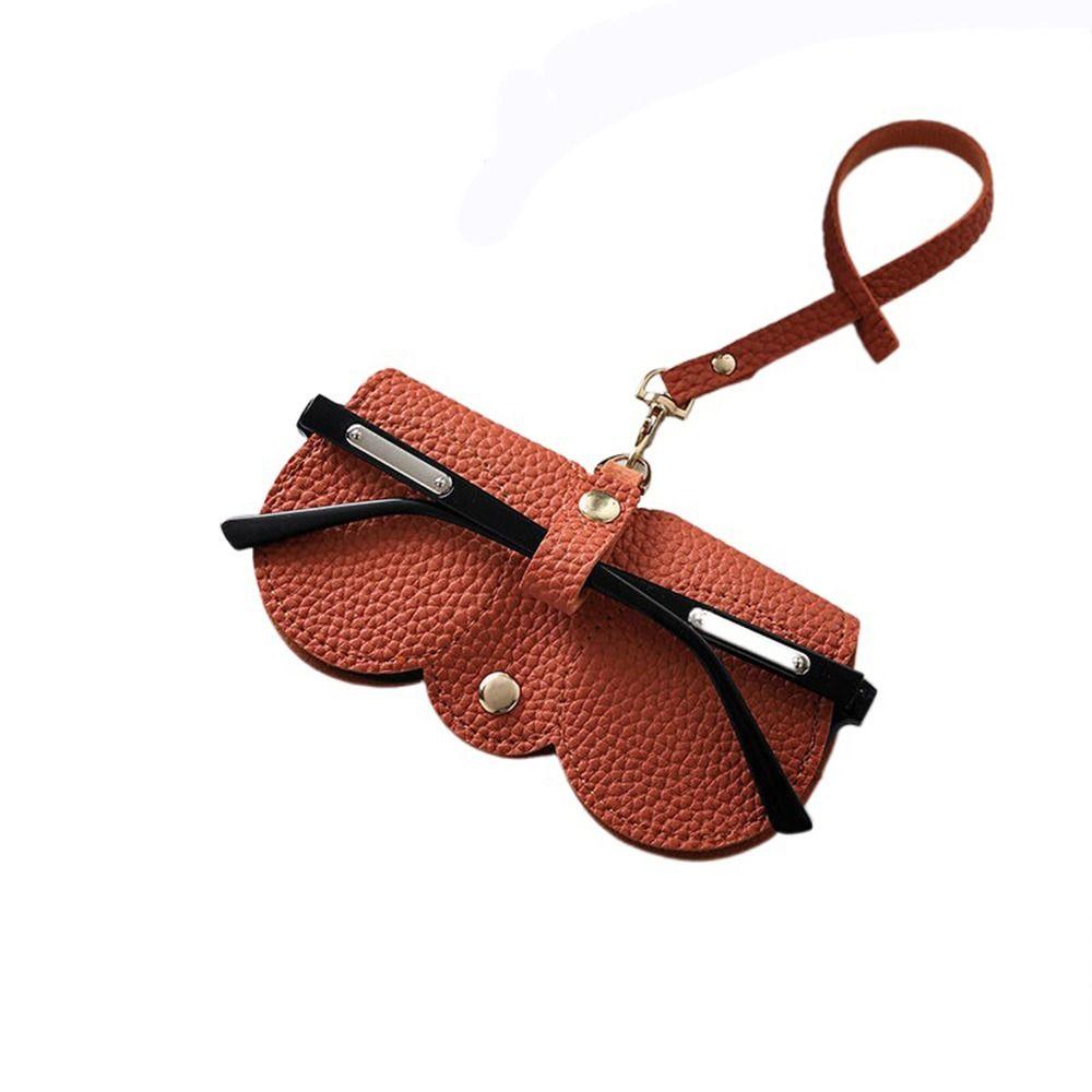 

Reading Glasses Hanging PU Leather Glasses Case Eyewear Pouch Eyewear Protector Sunglasses Pouch помаранчевий
