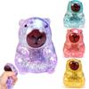 Festive Cartoon Capybara Fidget Toy, Soft Glitter Gummy Squeeze Toy, Portable Anti-Stress Relief Gift for Holiday
