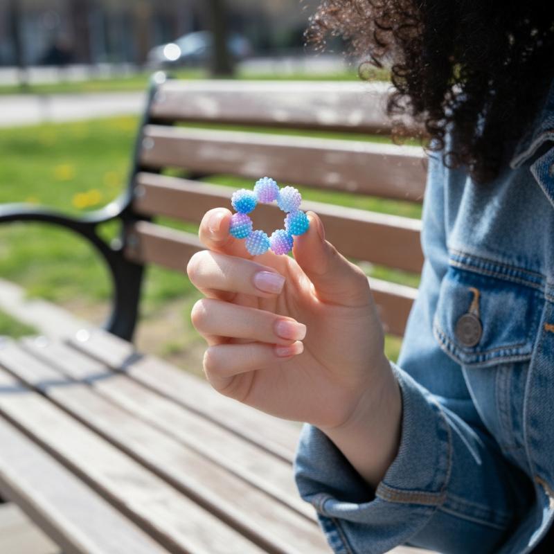 5 stk Sæt Stressaflastning Finger Angst Ringe Til Kvinder Mænd Justerbar Sensorisk Pigget Perle Afslapning Beroligende Fidget Finger Massager