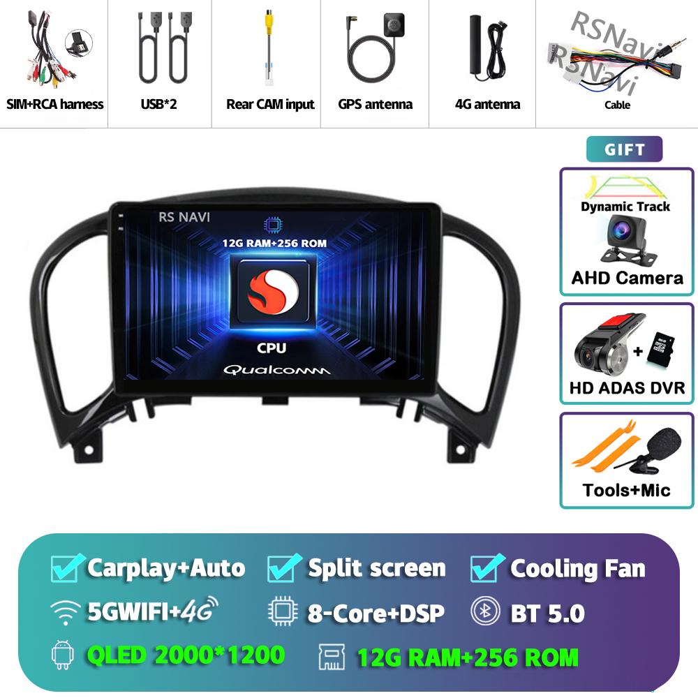Android 14 Carplay Auto For Nissan Juke 2010 - 2014 Car Radio Player Multimedia Stereo Navigation Head Unit DSP 360 Camera GPS