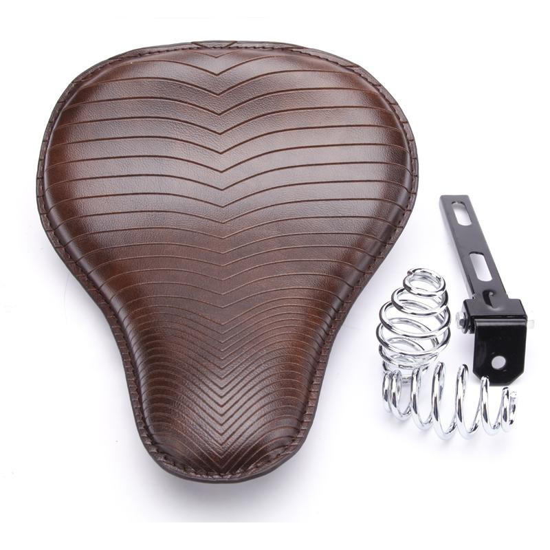 Motorcycle Brown Spring Solo Seat For Harley Road Glide Sportster XL 1200 883 Heritage Softail For Honda Shadow Spirit ACE