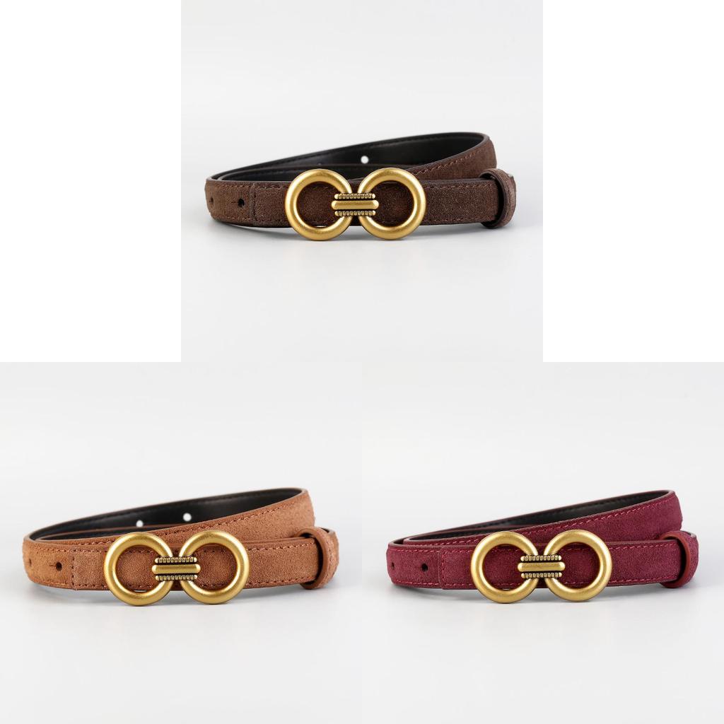 Classic Leather Waist Belt For Women With Alloy Buckle For Casual And Office Use