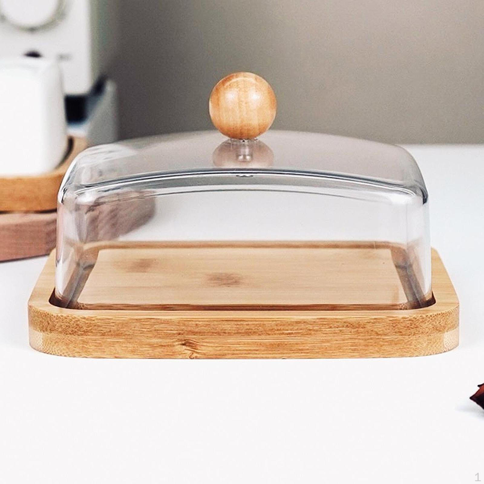 

Бамбуковая масленка с крышкой Многофункциональный контейнер-держатель для буфета, холодильника