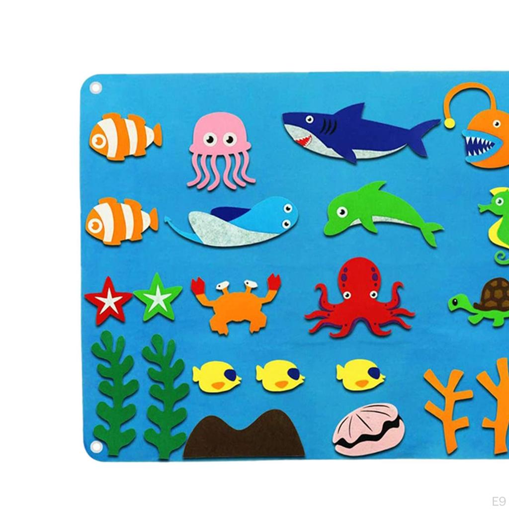 Felt Boards Wall Hanging Cartoon Pattern Story DIY Board Toy